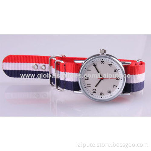 Fashionable Nylon Exchangeable Wristwatches, Sport Analog Watches, Thickness of 10mmNew